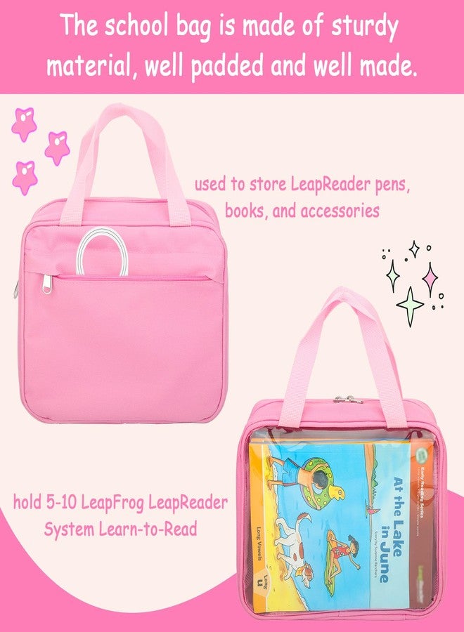 Taladad Carrying Case for Leapfrog LeapReader Reading and Writing System Leapfrog LeapReader,Portable Storage Bag with Handle (Pink) - Image 4
